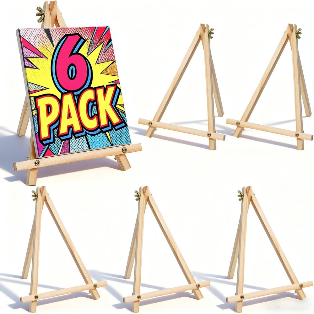 Kids Art Easel - 6-delige set 9 inch houten schilderseizels,