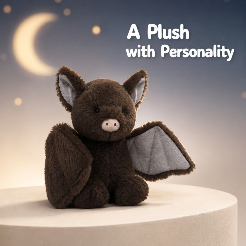 Kids Toys Animal - Schattig vleermuis knuffelzacht pluche dierenknuffeltje Kawaii
