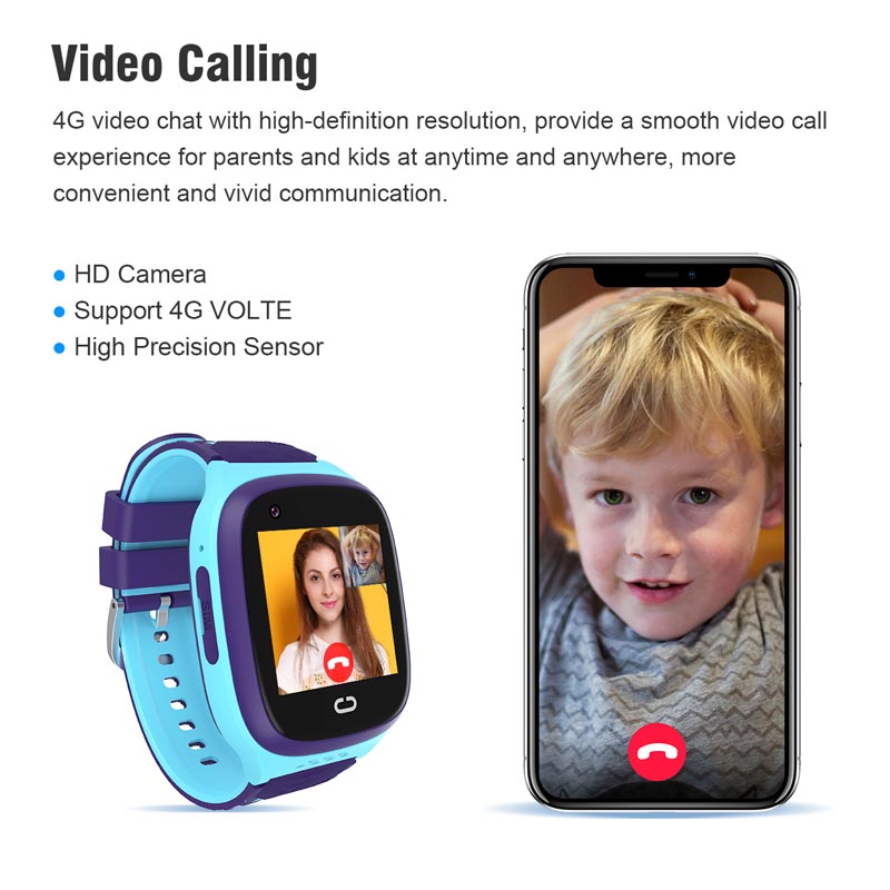 Kids Smartwatch Gps - Telefoonhorloge Android 4G GPS nano simkaart