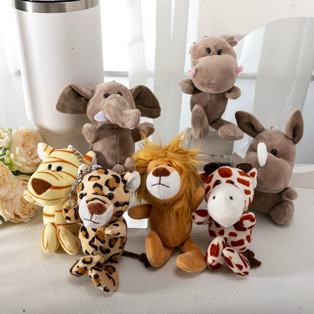 Kids Toys Elephant - Schattige jungle dieren leeuw olifant sleutelhanger