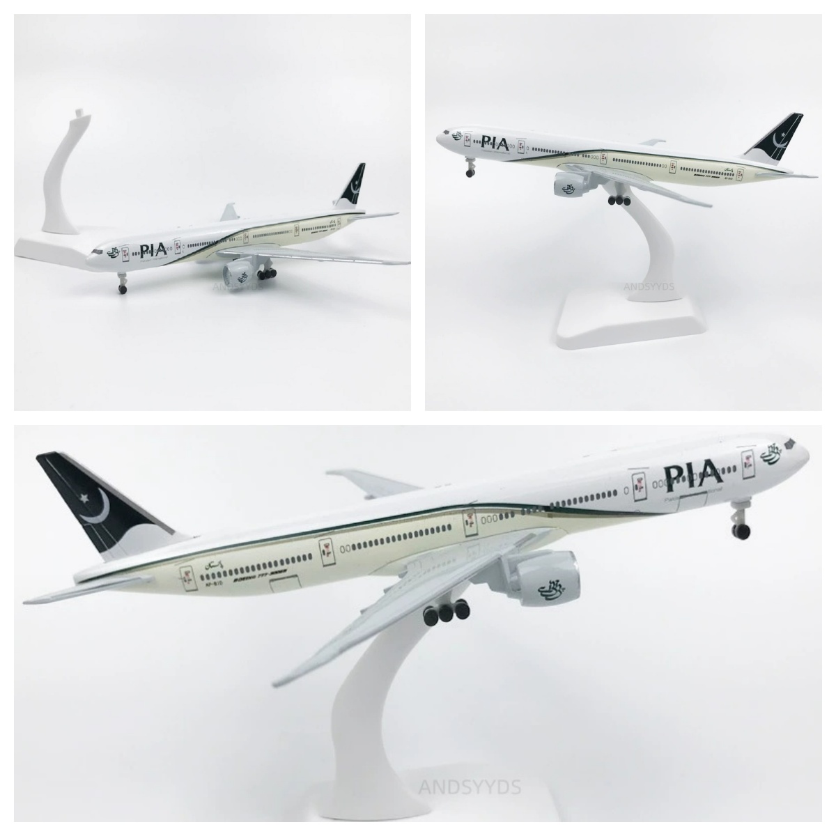 Kids Toys Pakistan - 20 cm schaal vliegtuigen B777 Pakistan