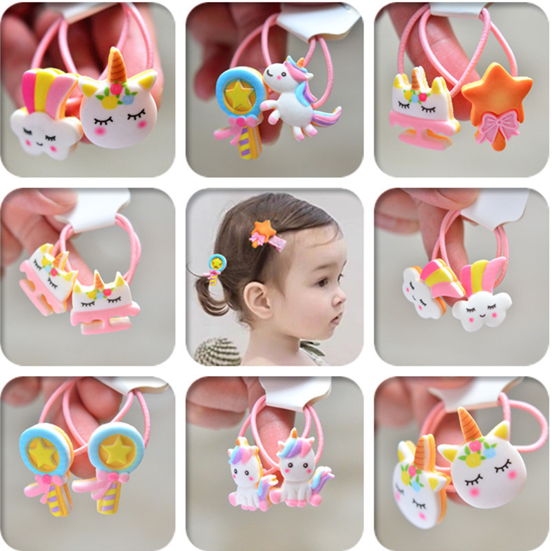 Kids Toys Horse - 2 Stuks Cartoon Leuke Regenboog Wit