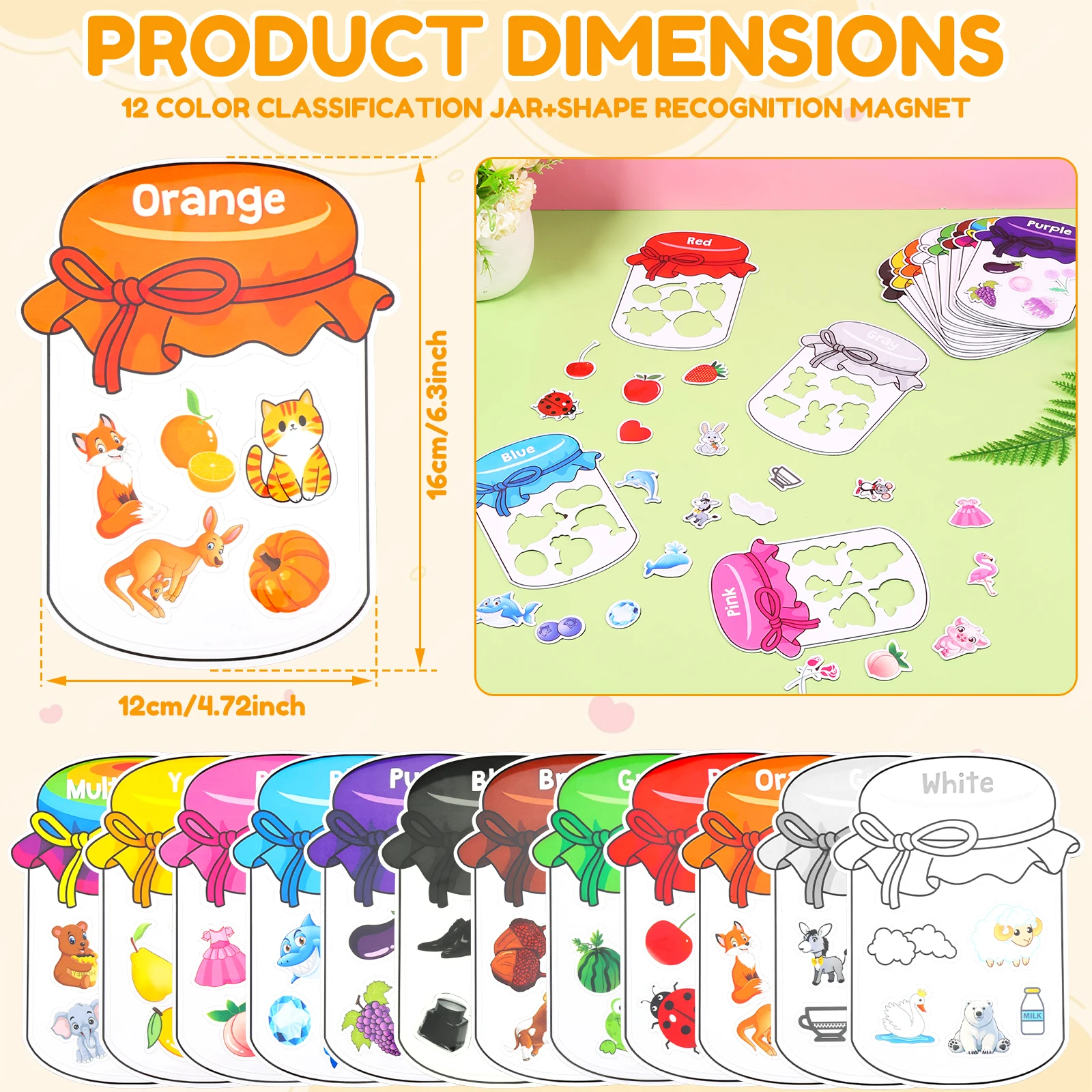 12/10 stuks kleursorteermagnet - Kids Toys 2 Year Old recensie en prijs