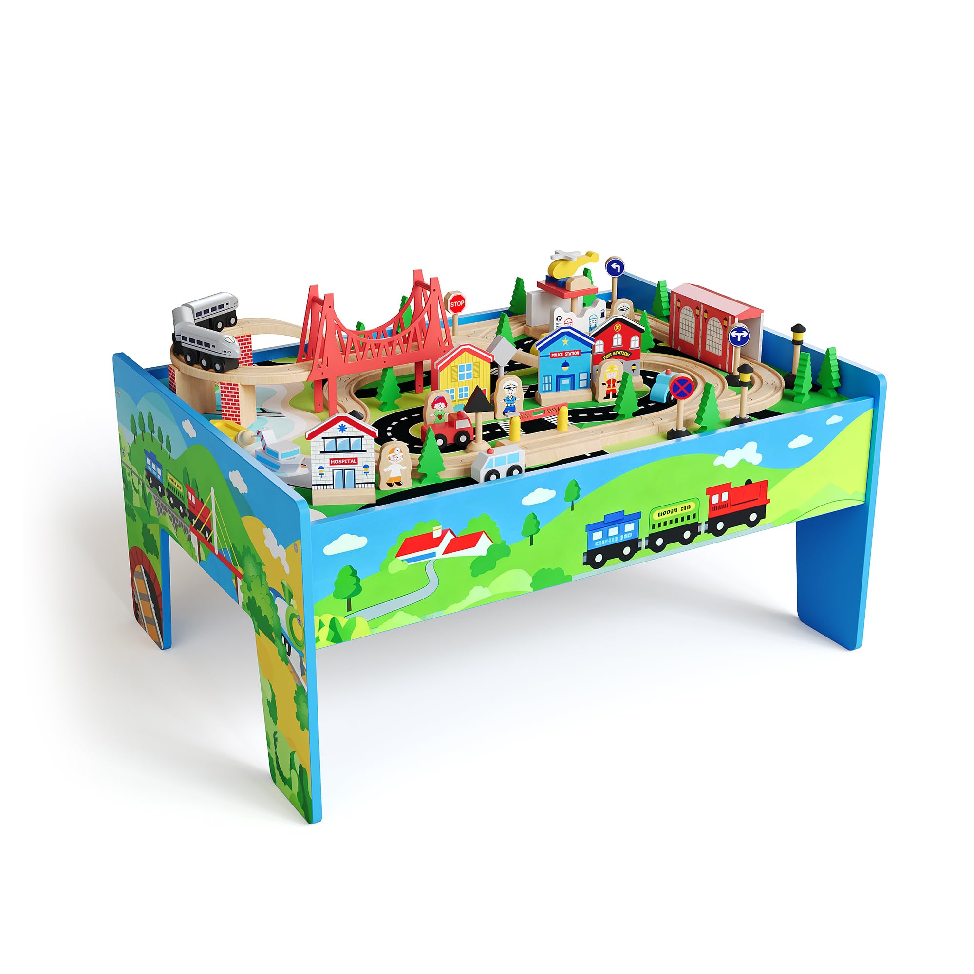 78-delige 4-in-1 houten treint - Kids Art Easel recensie en prijs