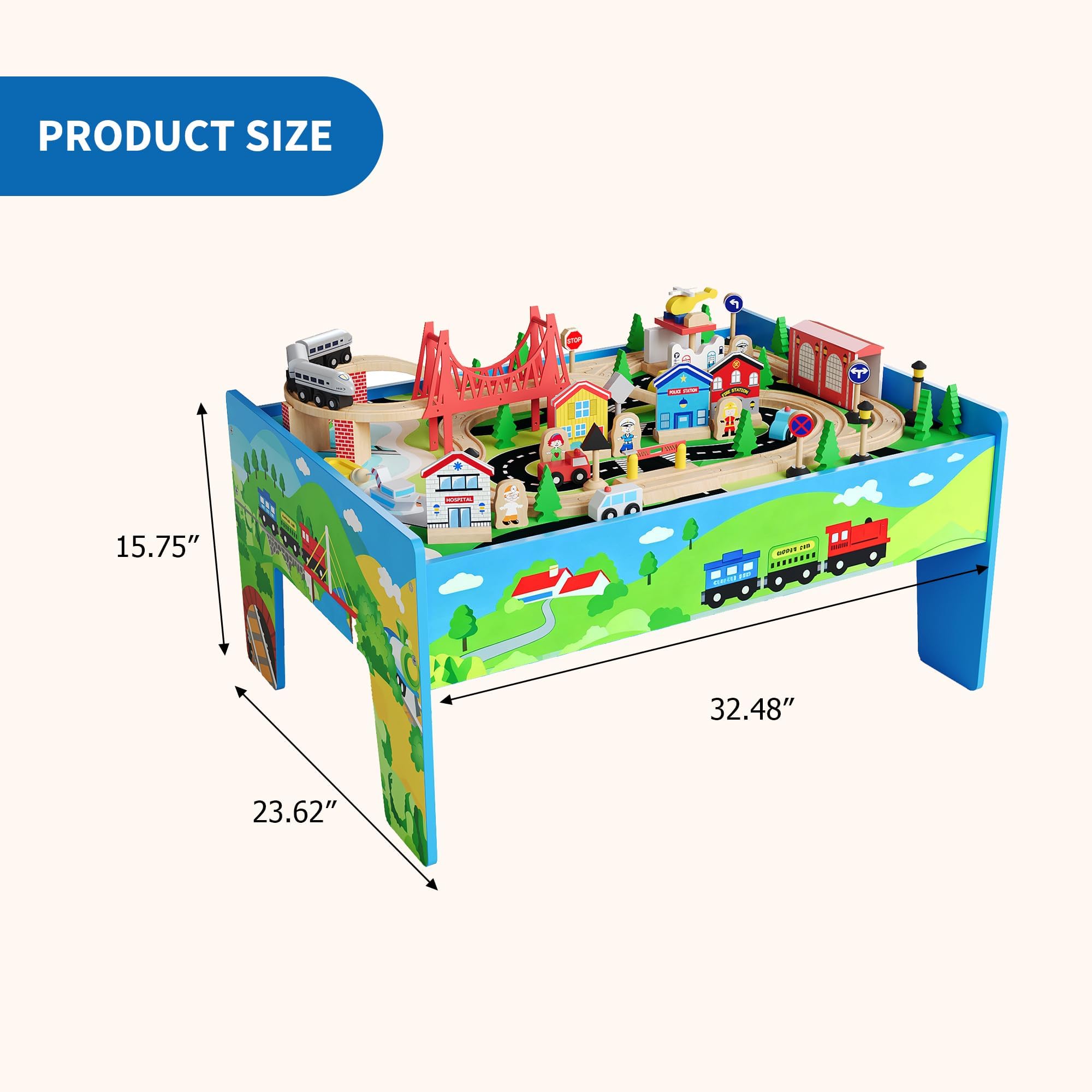 78-delige 4-in-1 houten treint - Kids Art Easel recensie en prijs