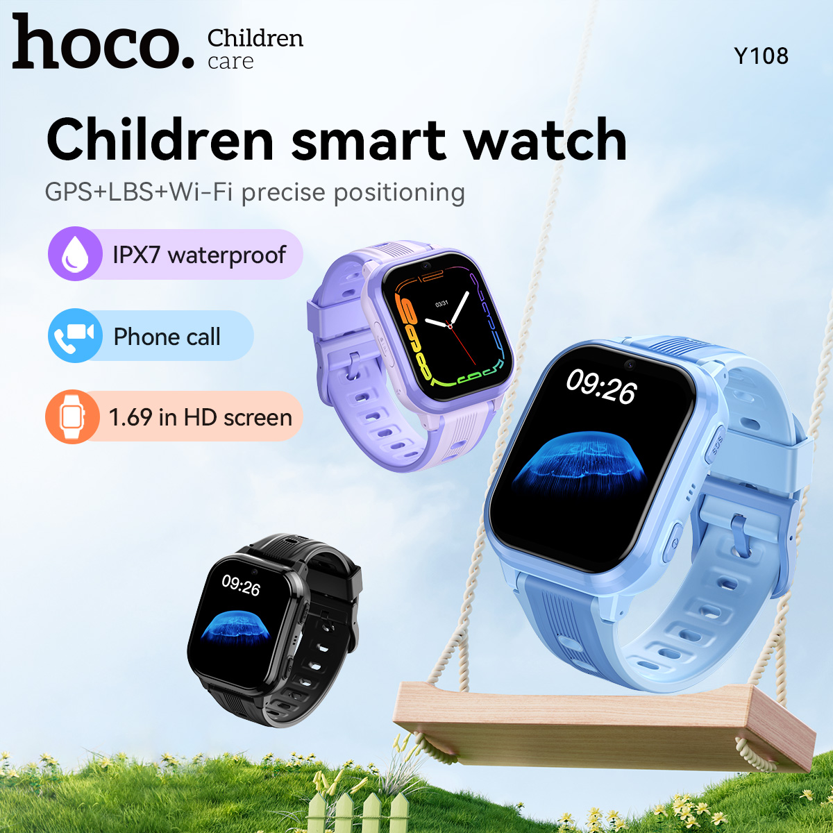 HOCO Y108 1.69 inch HD LCD geb - Kids Smartwatch Gps recensie en prijs